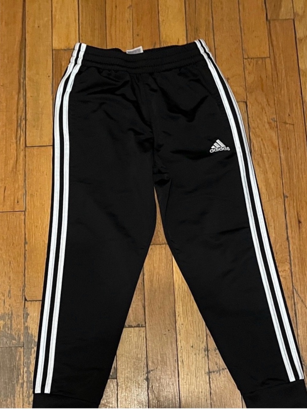 adidas Black Sweatpants with White Side Stripes